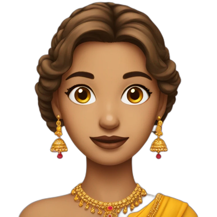 Girl with jhumka emoji