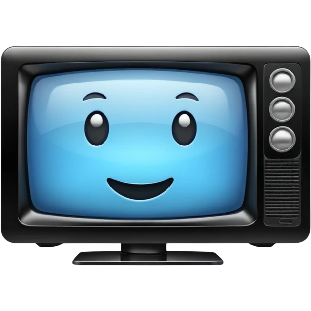 3d tv, view 3/4 emoji
