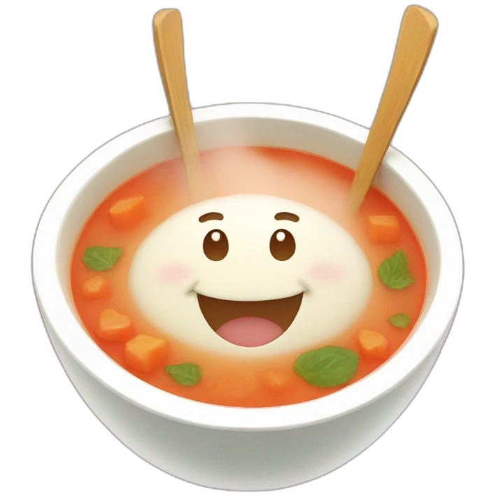 kawaii soup smiling emoji
