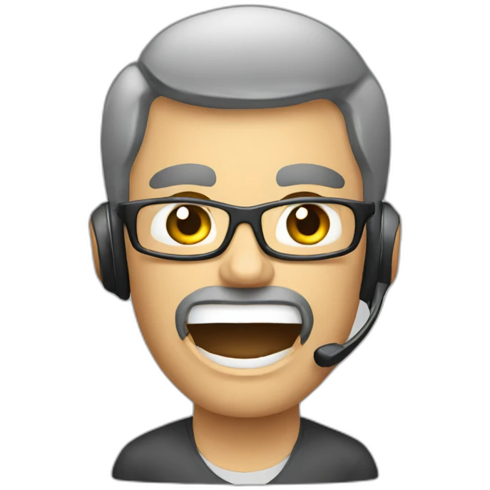 call center crazy emoji