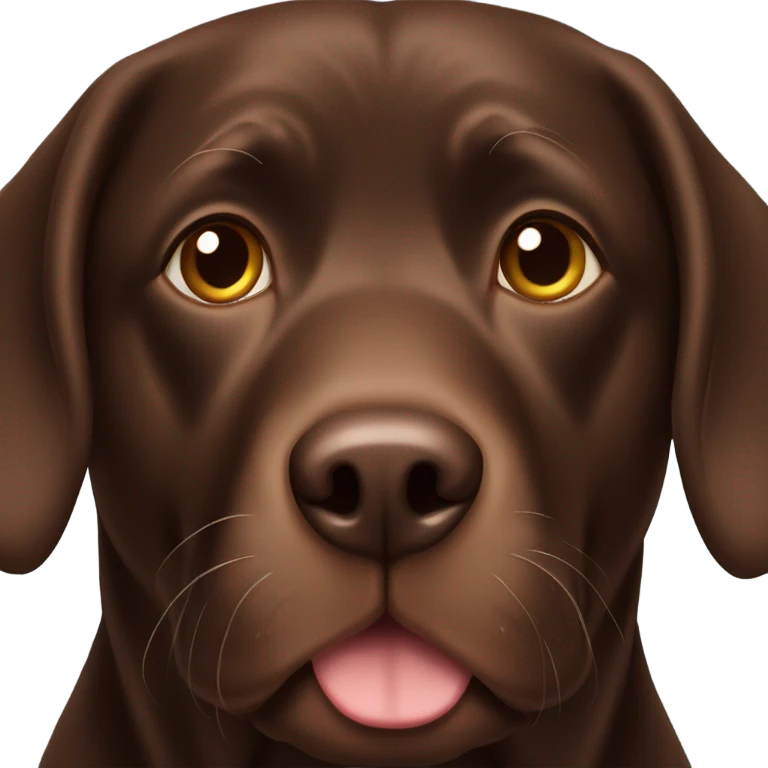 Chocolate lab, Thursday emoji