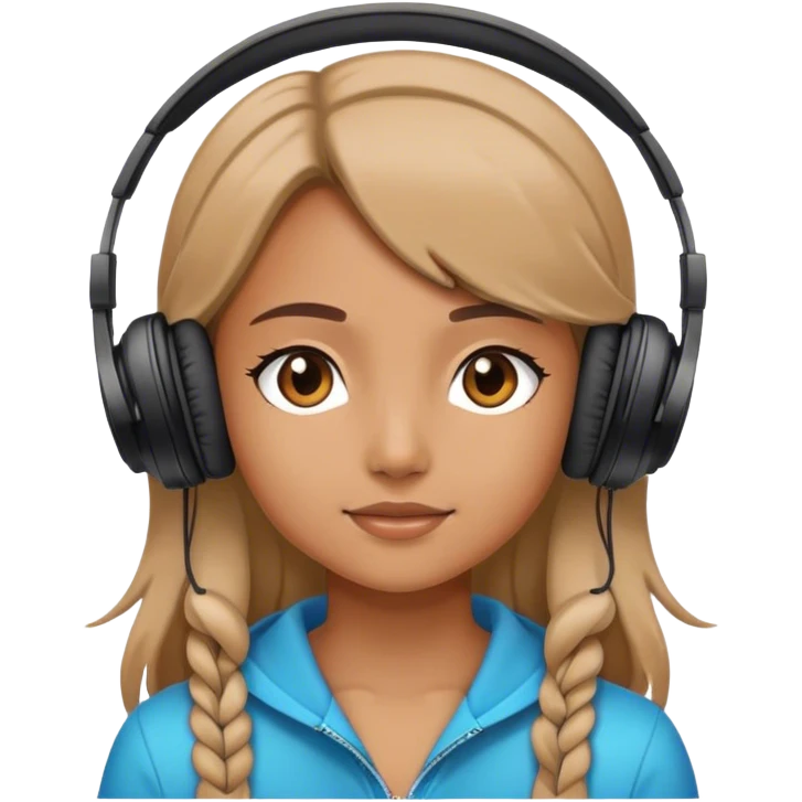 Girl in the headphones  emoji