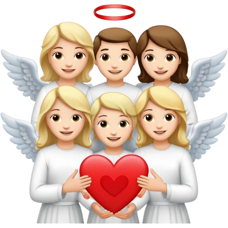 angels holding i love you sign emoji