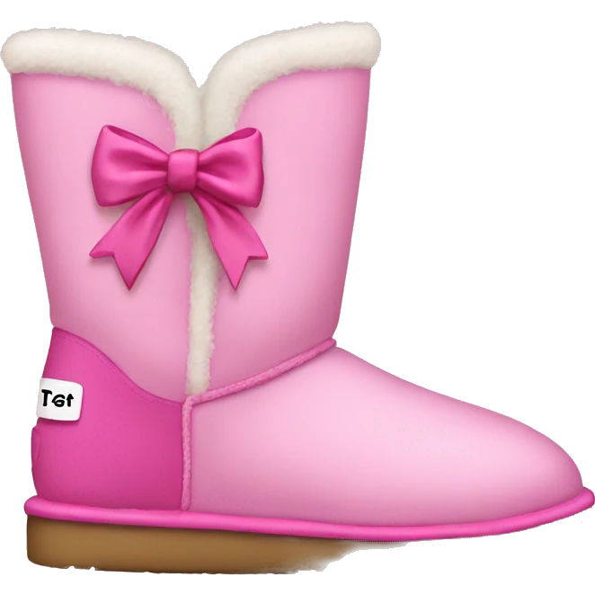 Pink uggs with bows emoji