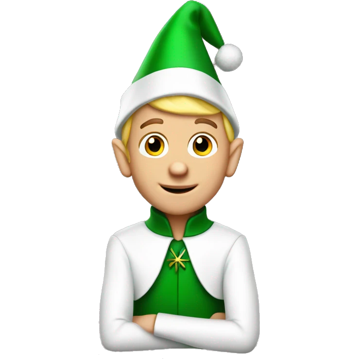 White male Elf on the shelf emoji