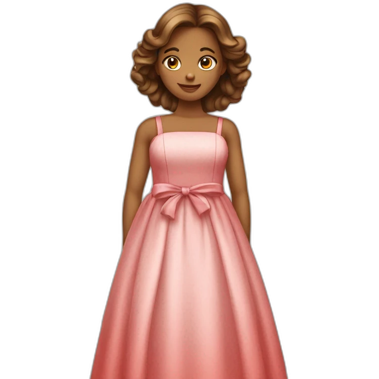 Fille en robe longue rouge  emoji