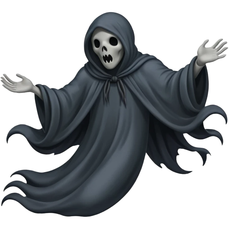 Dementor without face Floating in the air emoji