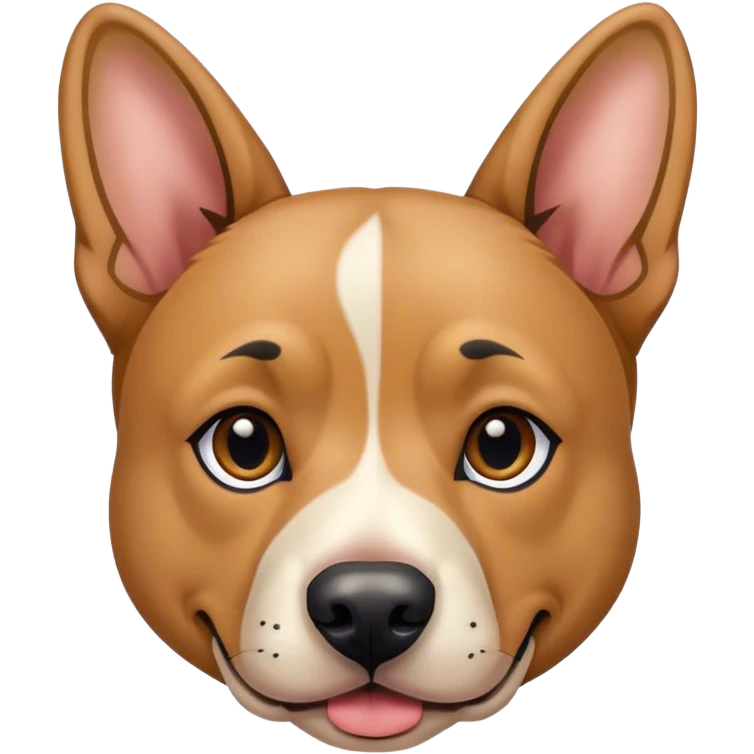Pit bull/german shepherd mixed dog colored like a German shepherd with floppy ears emoji