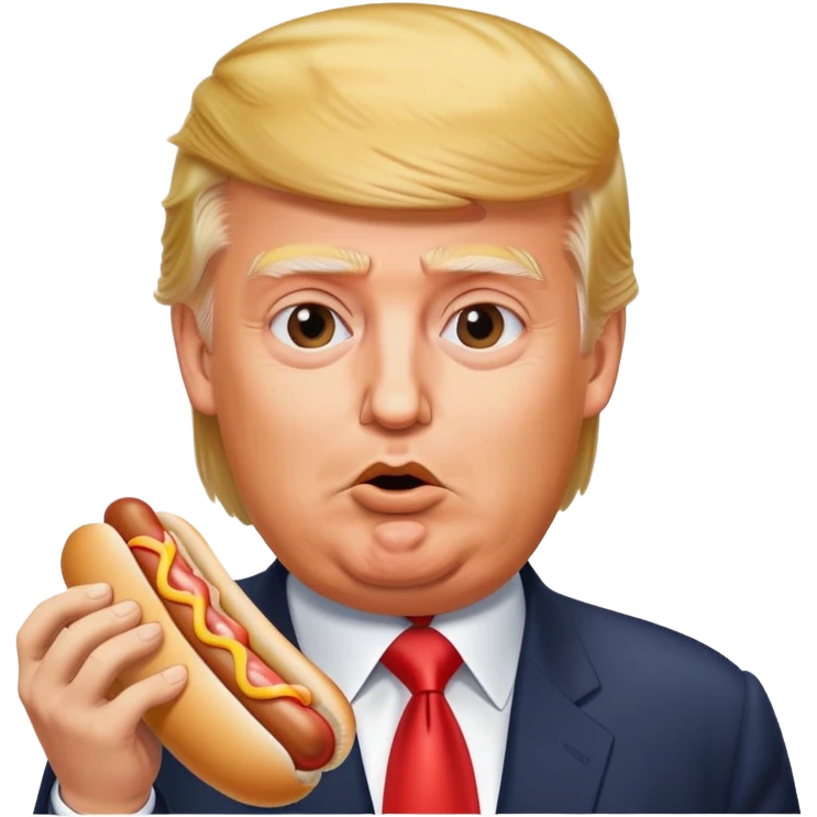 Trump eating a hot dog  emoji
