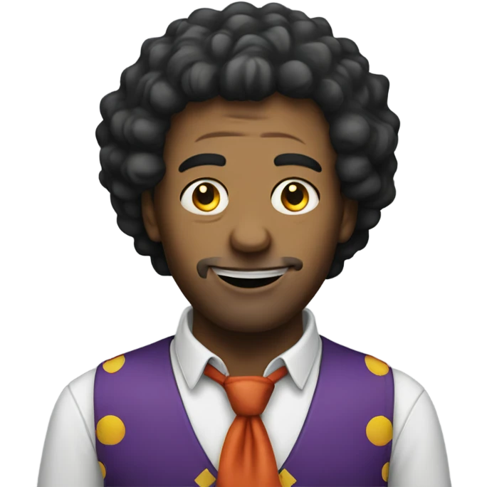 Man with clown face emoji