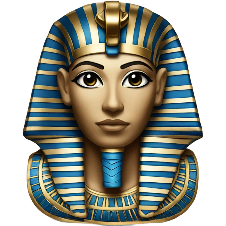 egypt sarcophagus gold blue white black , full body  emoji