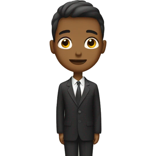 boy in formal attire under tree emoji