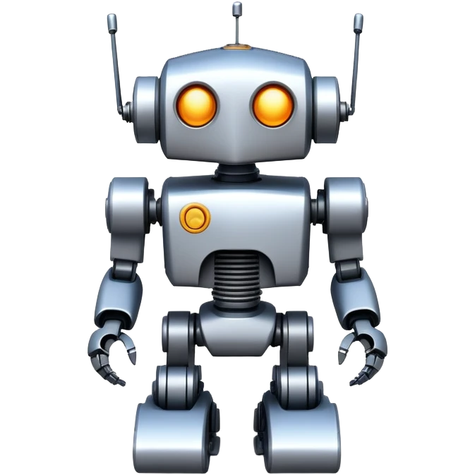 A sturdy, reliable robot with reinforced metal parts and excellent construction. High-quality, durable robot that never breaks down. emoji