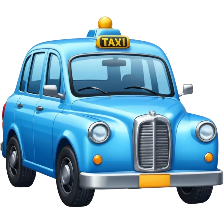 blue taxi emoji