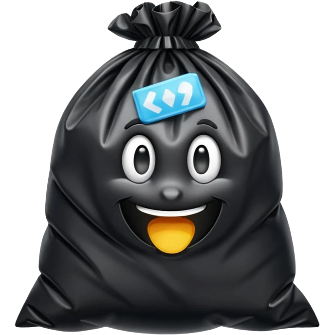 Trash bag emoji
