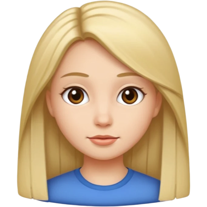Chica de pelo lacio emoji