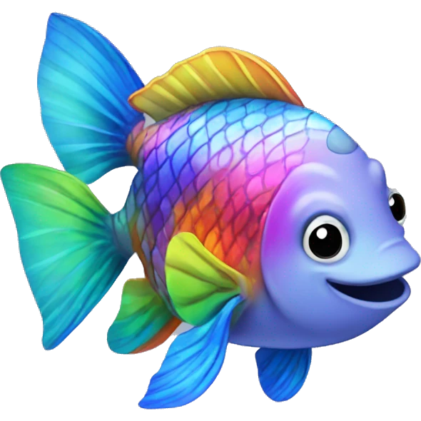 A Rainbow Fish  emoji