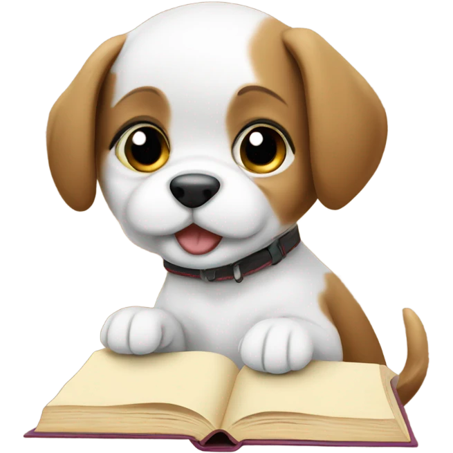 puppy studying  emoji