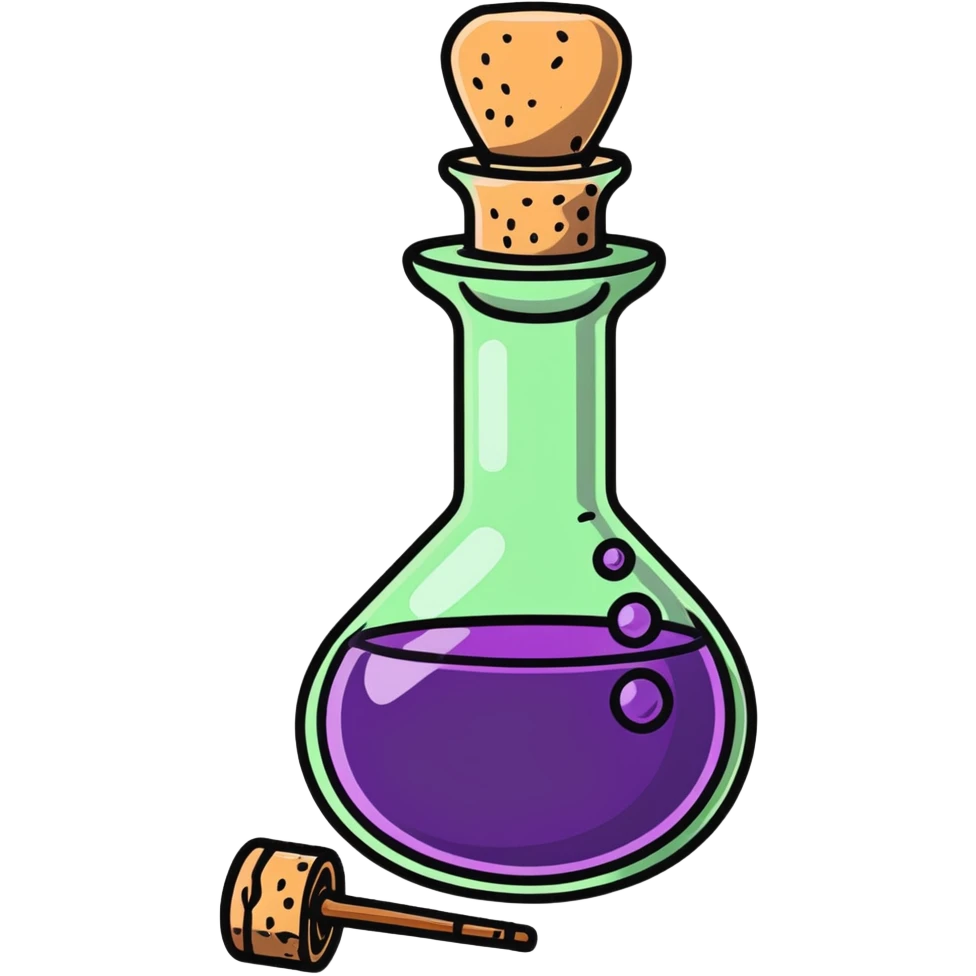 fantasy healing potion with cork stopper emoji