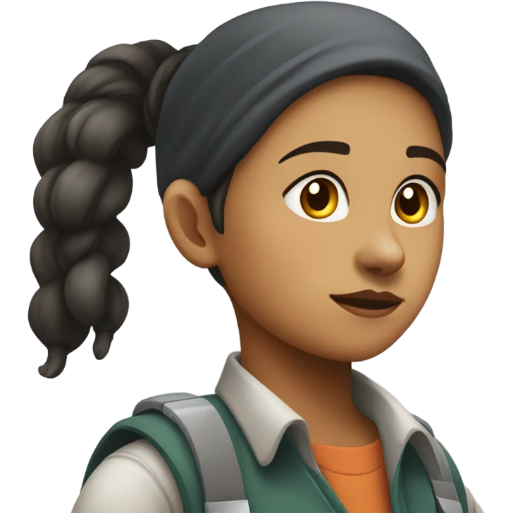 a migrant young female worker emoji
