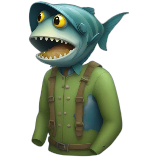 Fish man emoji