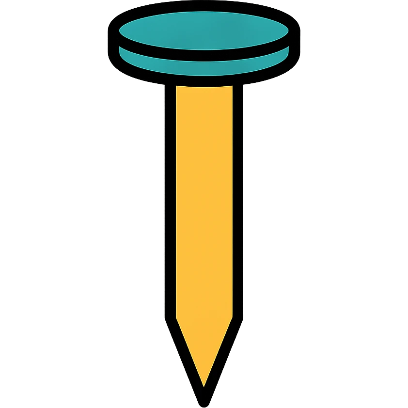 colored metal wall nail icon emoji