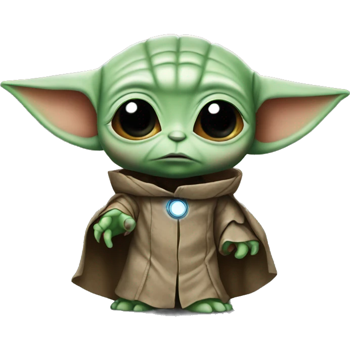 Baby yoda as iron man emoji
