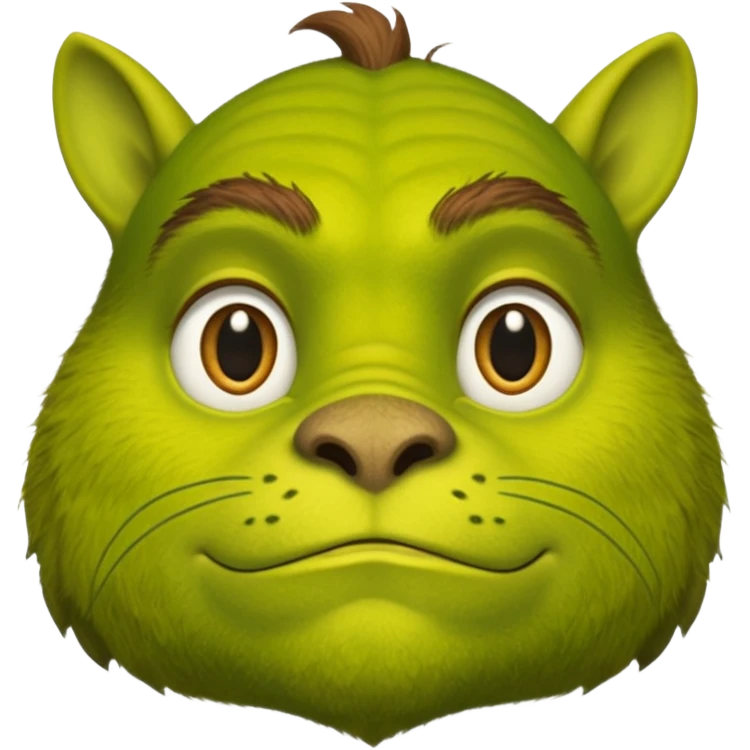 Gros chat qui ressemble à Shrek emoji