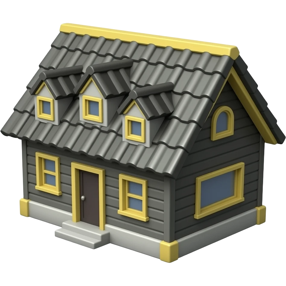 mini toit noir retro jaune emoji