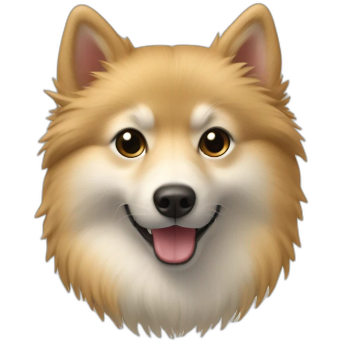 Spitz nain de Poméranie beige emoji
