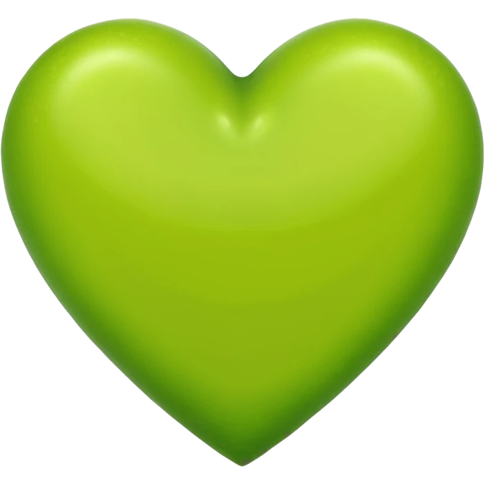 Un corazón de color verde lima sin ninguna decoración y no agregues caras  emoji