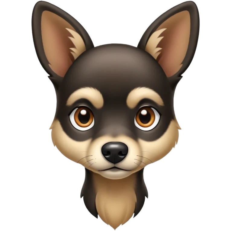 Black fawn dog emoji