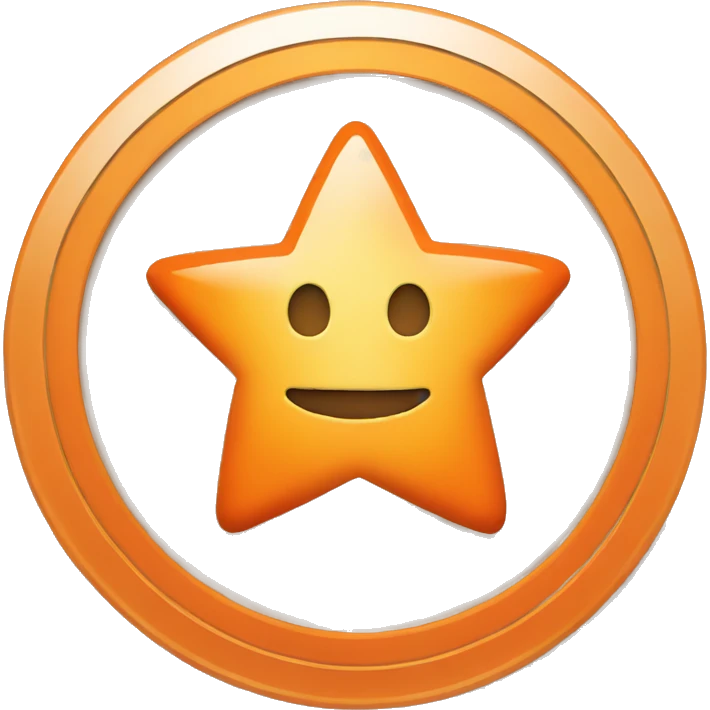 orange coin with star emoji