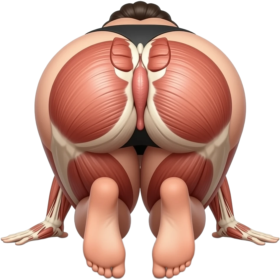 sex postion view from behind with anatomical detail women on knees face on the floor ass high in the air spreading vagina with fingers emoji