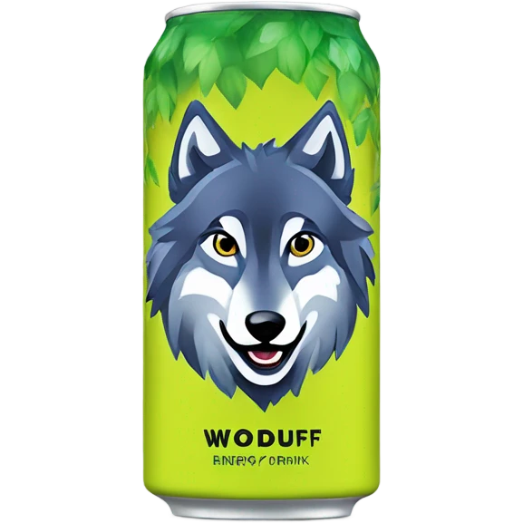 Woodruff wolf Energy Drink can emoji