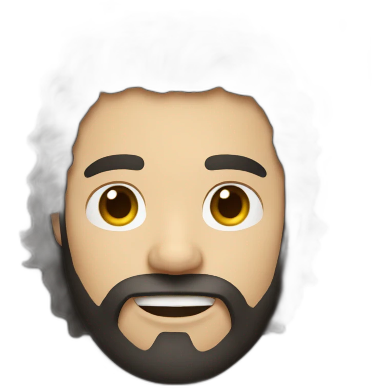 dark hair white guy with beard emoji