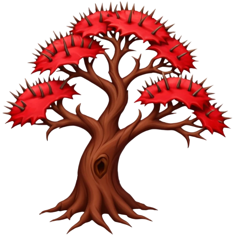 red thorn tree emoji