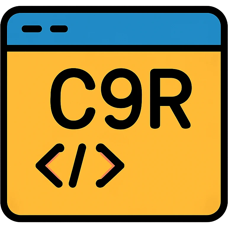 emoji featuring 'c9r' on computer screen code window referencing 'codeofficer' emoji