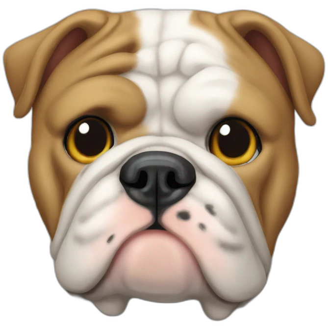 Dog english Bulldog full body emoji