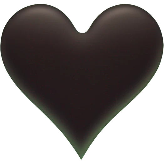 Glow in the dark heart emoji