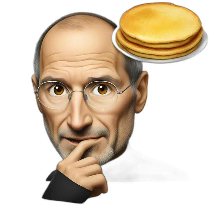 Steve jobs eat pancake emoji