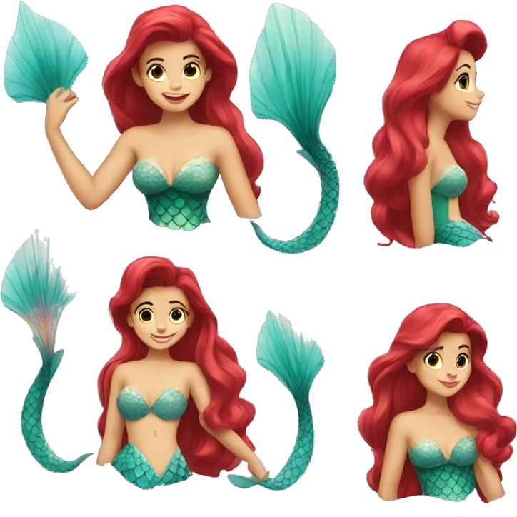 Ariel mermaid emoji