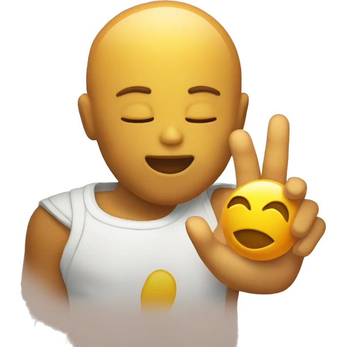 Emoji respirando em paz  emoji