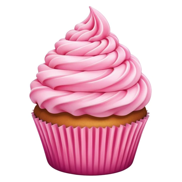 Cupcake with pink icing emoji
