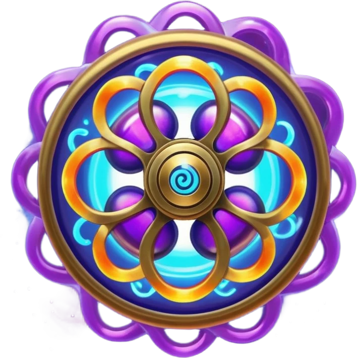 Futuristic new invention of a psychic triskelion fidget spinner planet orb galaxy lava lamp plasma ball plasma lamp light  emoji