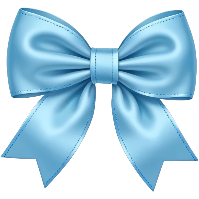 baby blue bow emoji