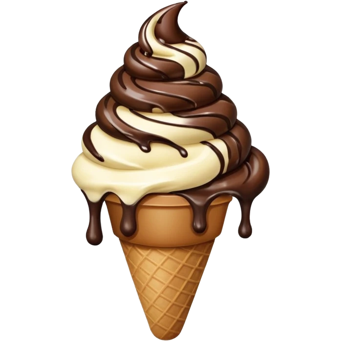 Ice cream chocolate  emoji