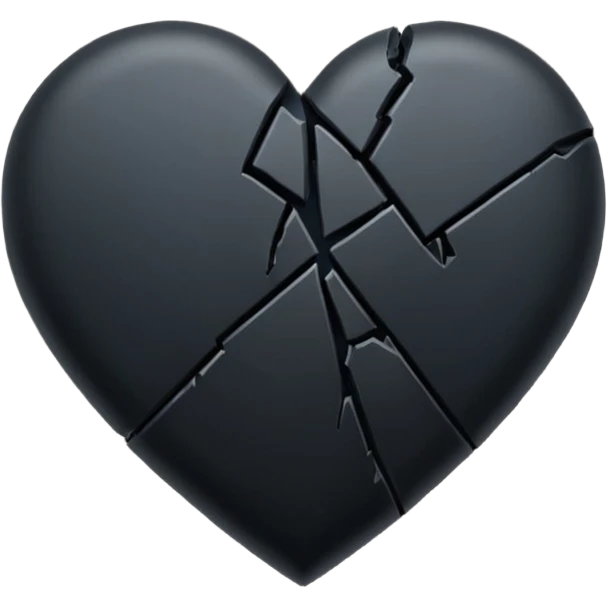 BLACK BROKEN HEART emoji