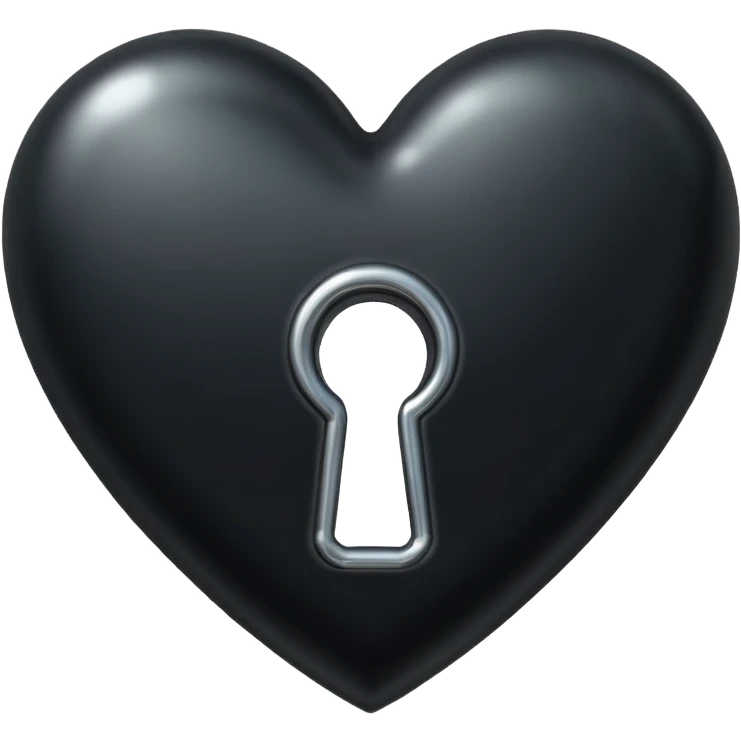 black heart with a keyhole emoji
