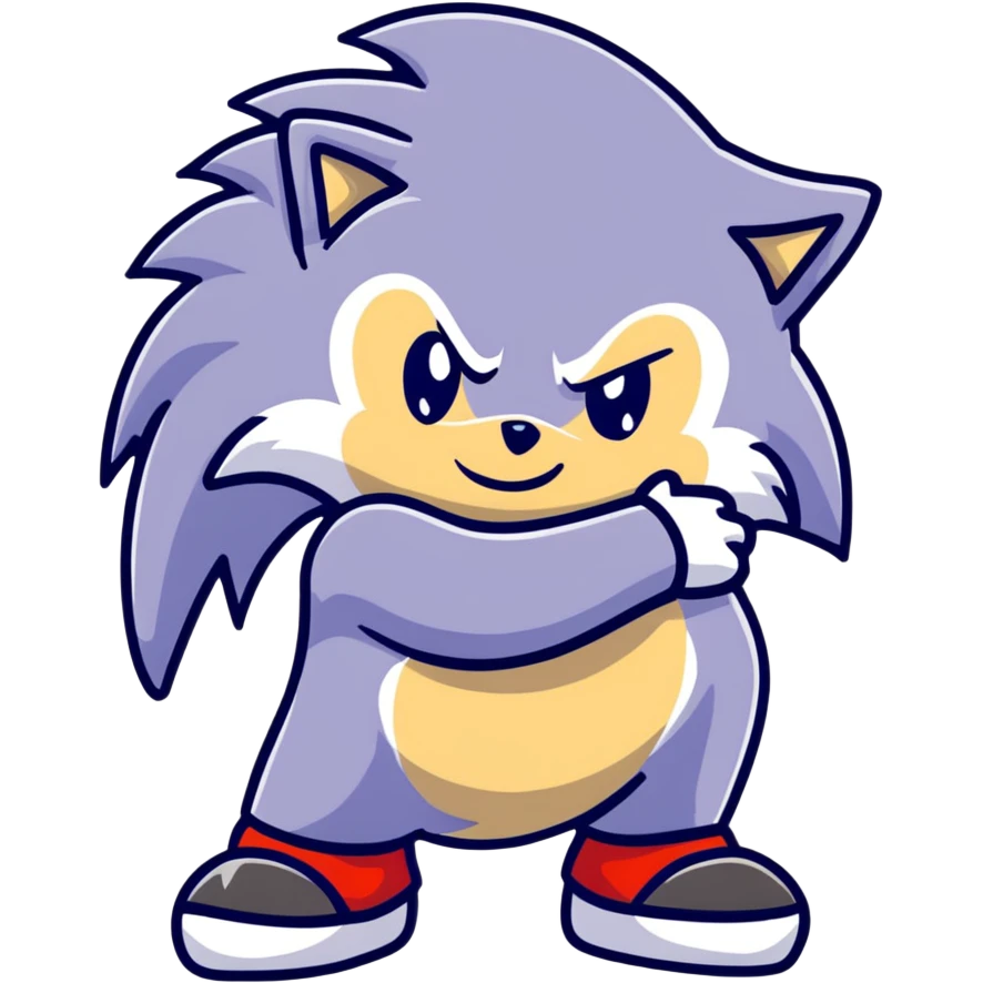 Sonic the Hedgehog and Silver the Hedgehog hugging each other emoji